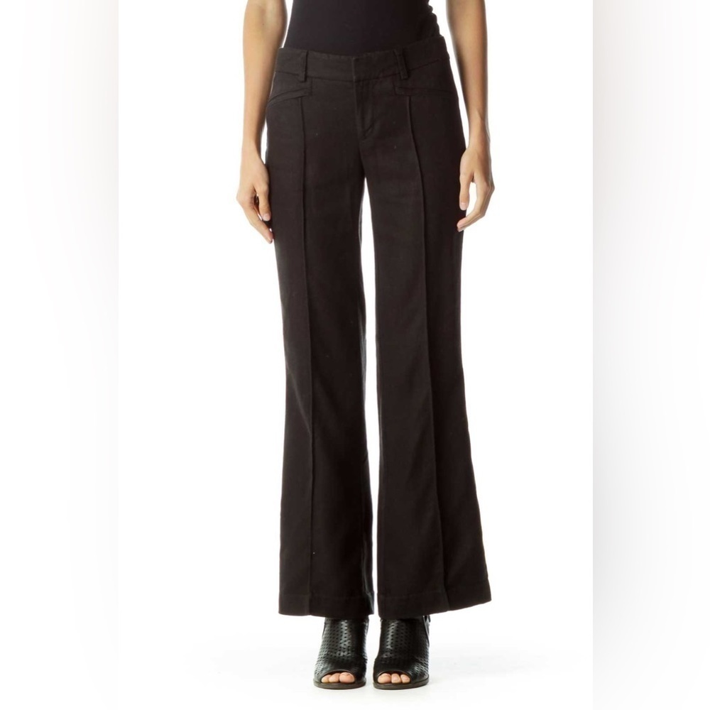 NWT! G by GUESS Black Classic Flare Pleated Pants - Size 24